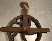 Vintage Iron Pulley Vintage Industrial Pulley Vintage Barn Pulley Antique Metal Barn Pulley Vintage Iron Pulley Industrial Decor Marked 265