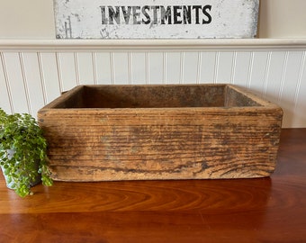 Primitive Handmade Brown Fabric Covered Pantry Shaker Hat Box Civil War