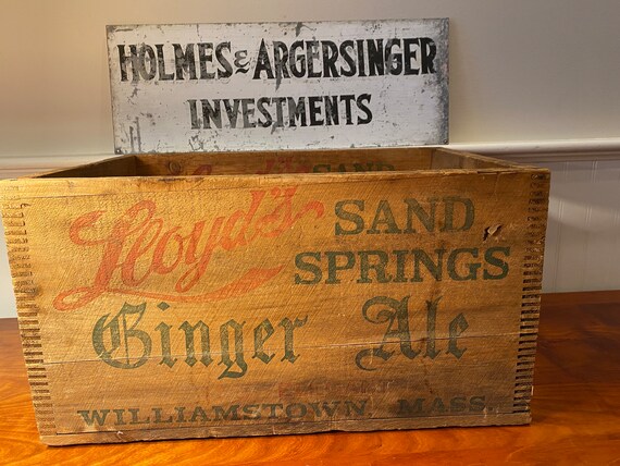 Wooden Crate Llloyd's Sand Springs Ginger Ale Lloyds - Etsy