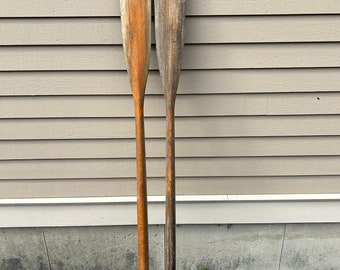 Vintage Wooden Oars - Pair of Vintage Oars  - Row Boat Oars - Vintage Wood Oars - Lake House Decor - Vintage Camp Decor