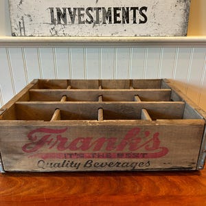 Vintage Frank&#39;s Soda Crate: 1970s Philadelphia Beverage Box