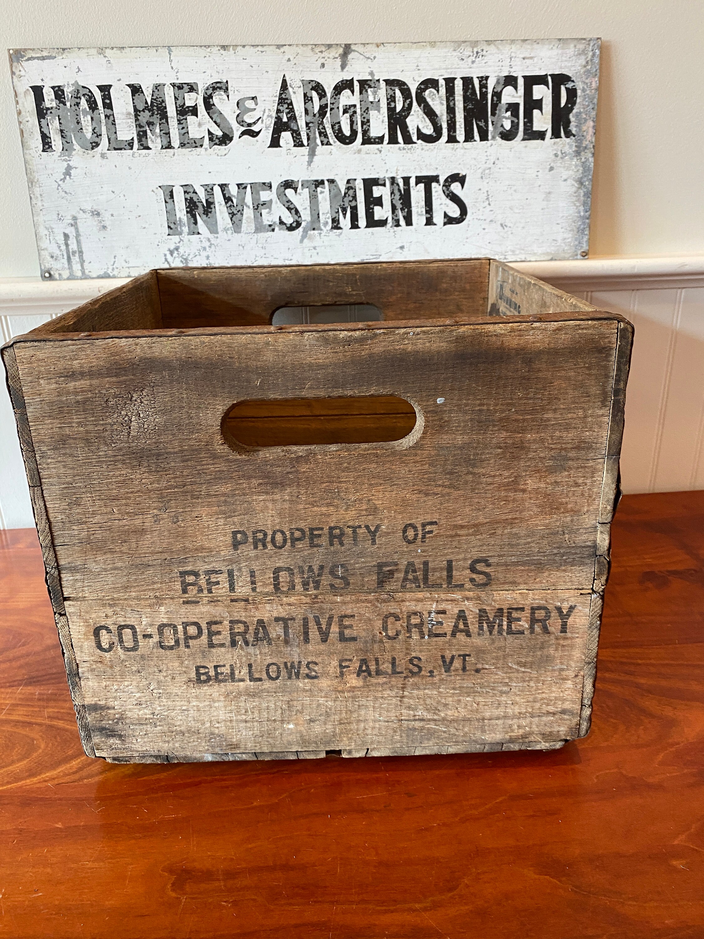 Vintage Bellows Falls Cooperative Dairy Crate Bellows Falls Etsy