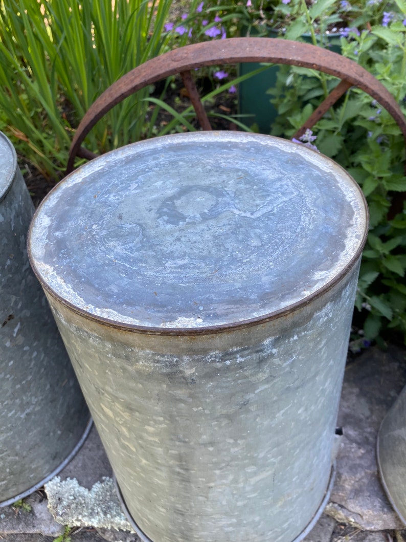 Vintage Sap Buckets Sap Buckets Vermont Galvanized Sap Buckets Etsy