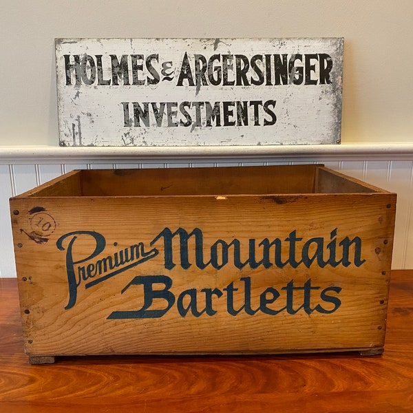 Wooden Fruit Crate Etsy