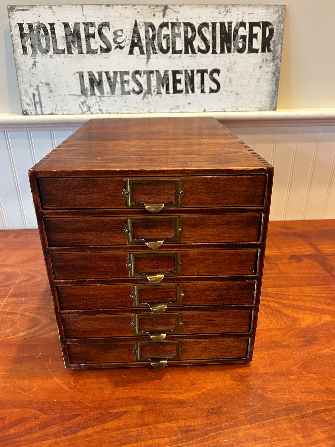 Vintage File Legal Document File Vintage Wood Card