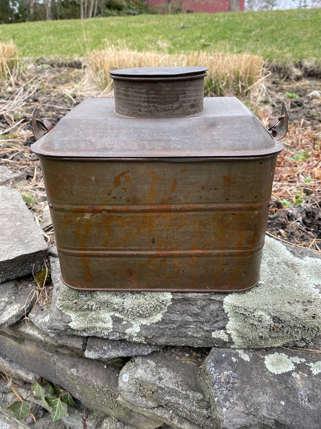 Antique Coal Miner's Lunch Pail, Antique Metal Lunch Box, Metal Lunch