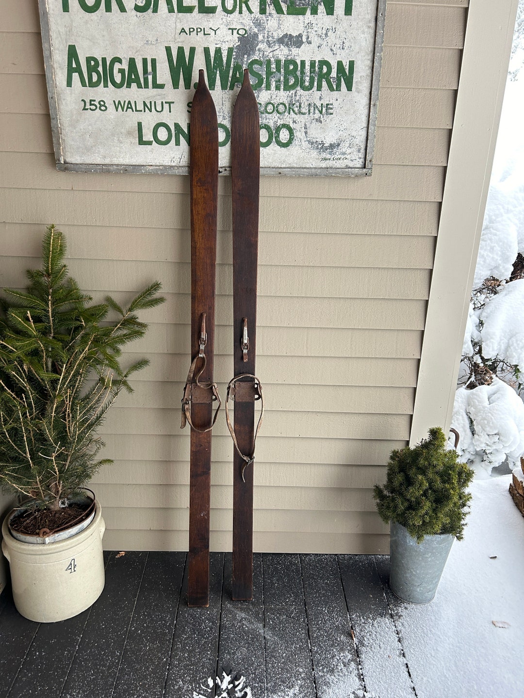 Antique Wooden Skis Vintage Wooden Skis Vintage Skis Wooden Skis Cabin