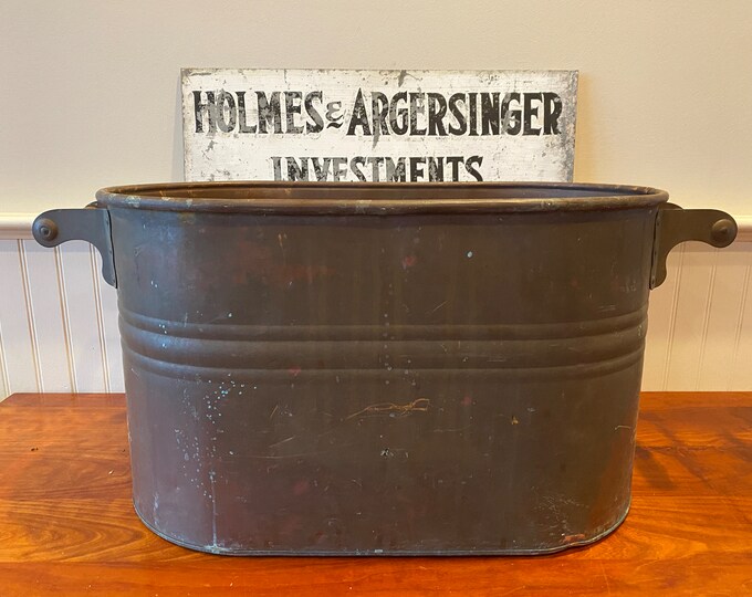Vintage Copper Boiler Vintage Behrens Copper Wash Tub Farmhouse Copper Antique Copper Boiler