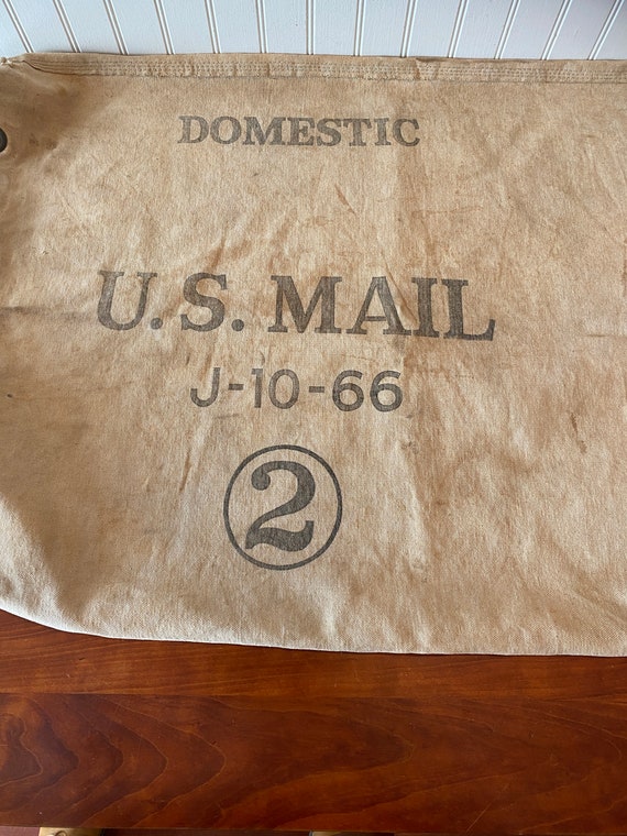 vintage canvas mail bag Gem
