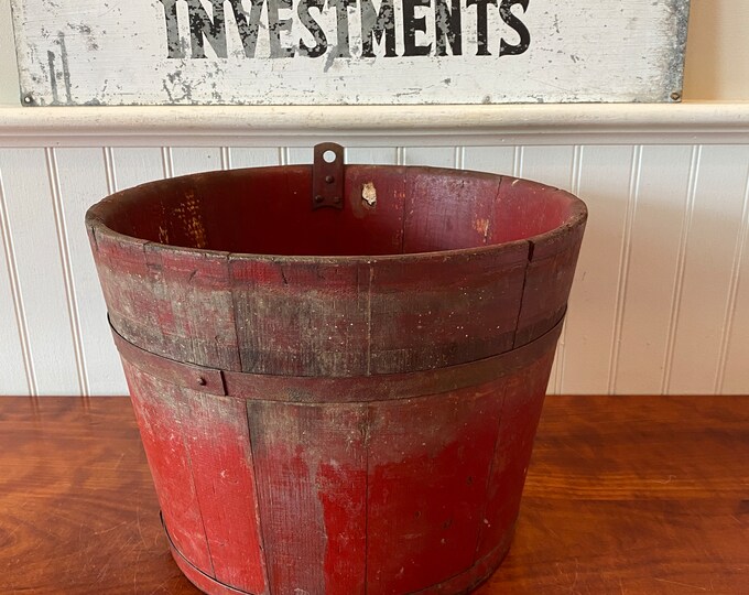 Wooden Bucket Stave Primitive Bucket Sap Bucket Sugar Bucket Original