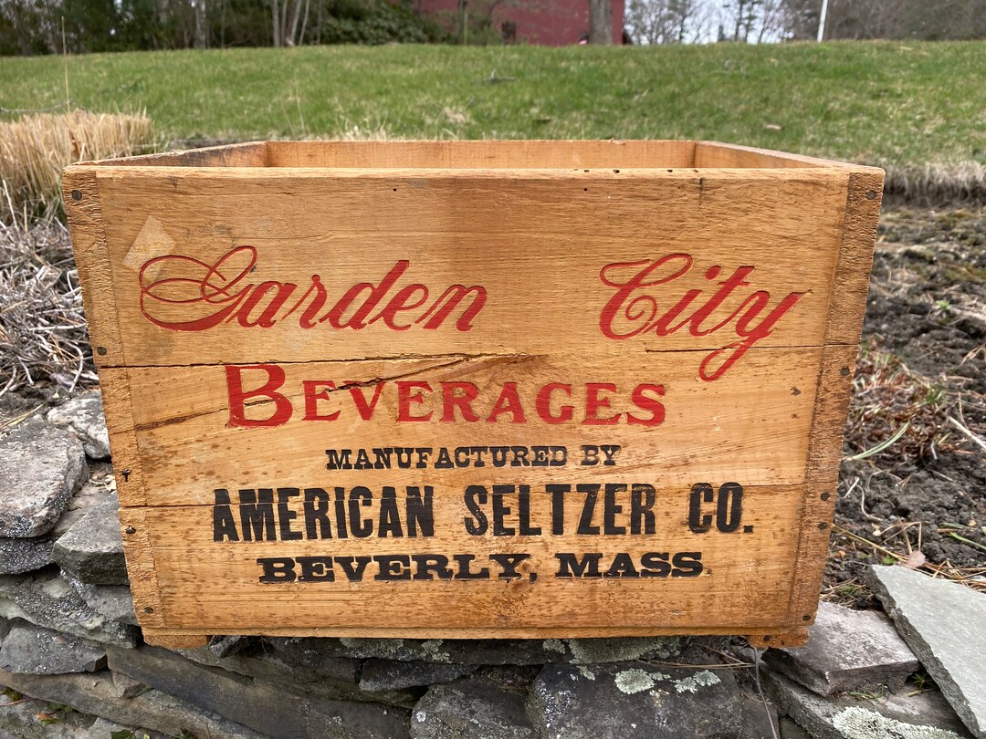 Vintage Seltzer Bottle Crate Wooden Crate Vintage Seltzer Bottle