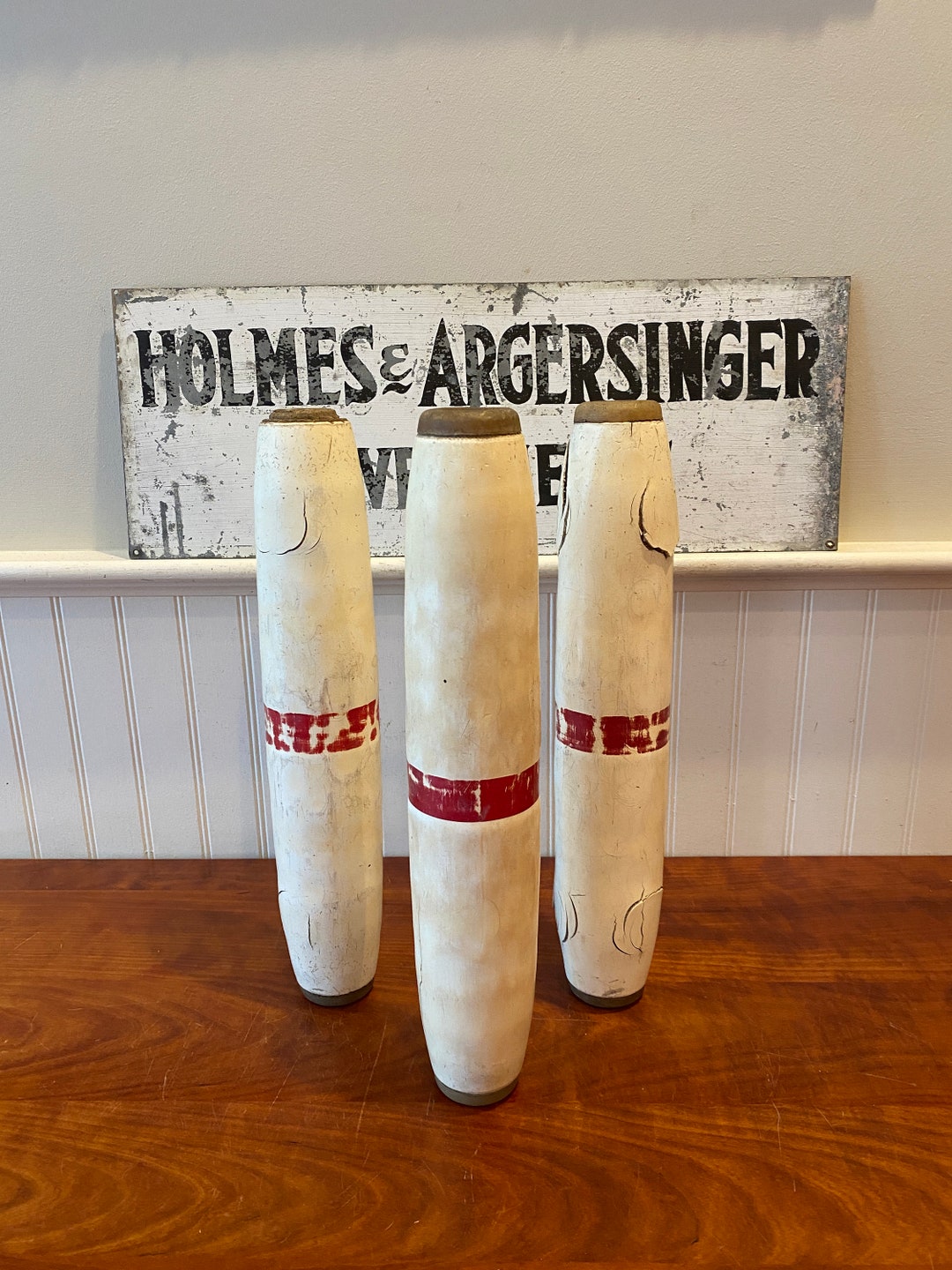 Vintage Wooden Candlepin Bowling Pins Set of Juggling Pins Etsy