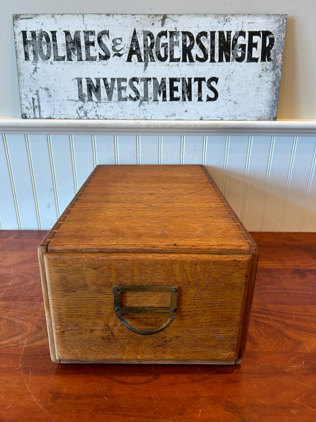 Vintage Oak Card Catalog Vintage Oak Single Drawer Card Catalog Vintage