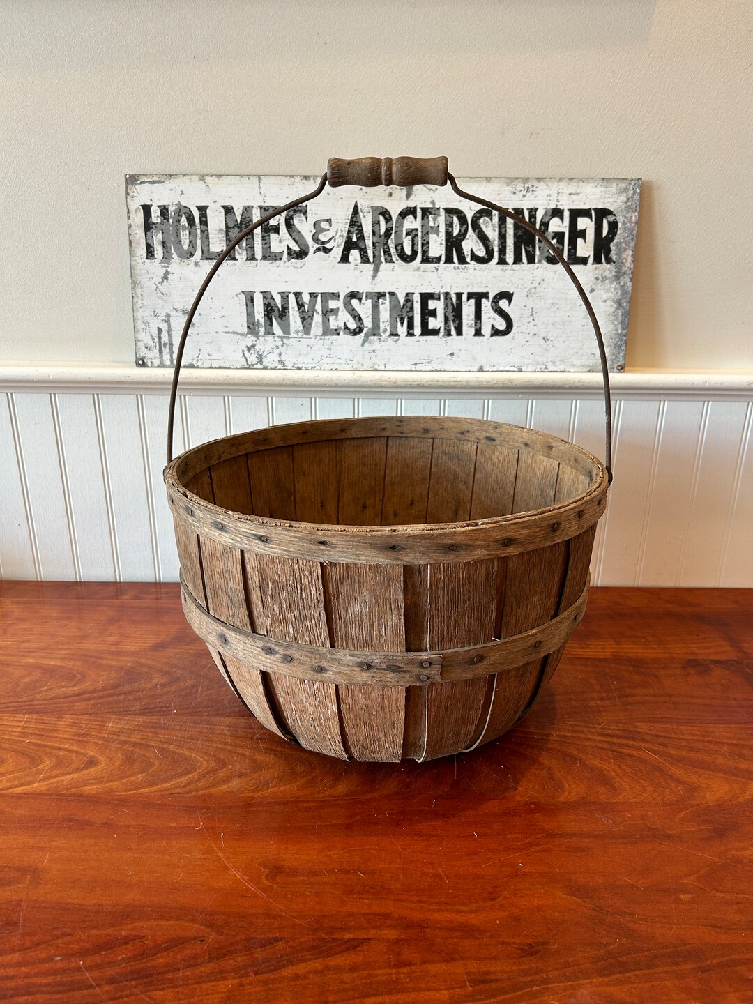 Antique Apple Basket, Antique 1800s Apple Basket, New England Apple