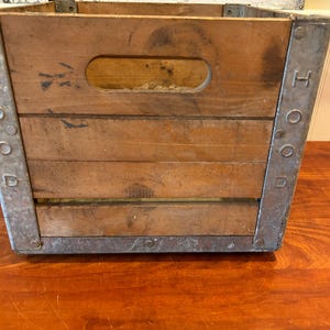 Antique Hood Milk Crate 1959 Hood Crate Wood Milk Crate Vintage Wooden ...