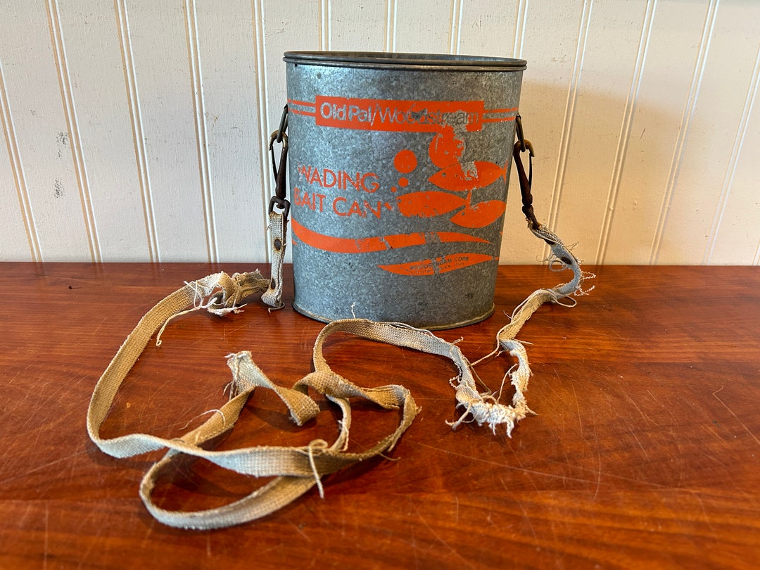 Vintage Bait Bucket Vintage Old Pal Bait Pail Vintage Oval Old Pal Bait
