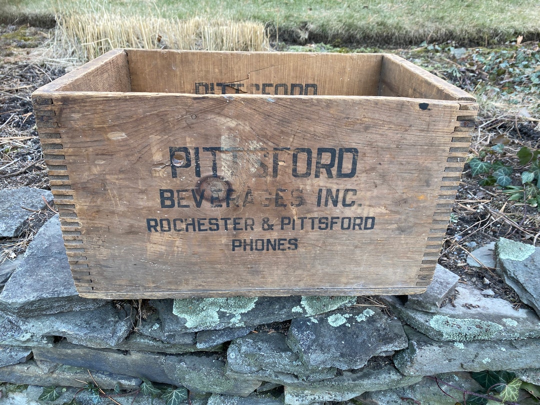 Vintage Crate Pittsford Beverages Crate Pittsford New York Wooden Crate