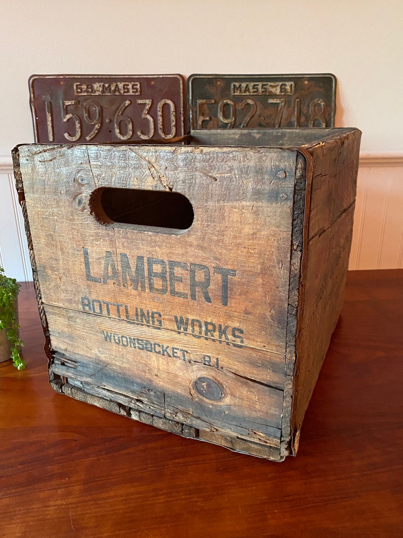 Vintage Wooden Crate Woonsocket Rhode Island Advertising ...