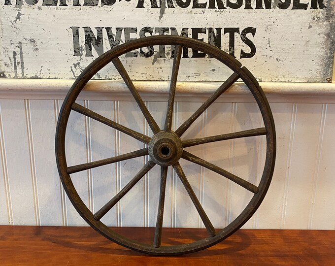 Antique Wagon Wheel Small Vintage Cart Wagon Wheel, Buggy Wheel