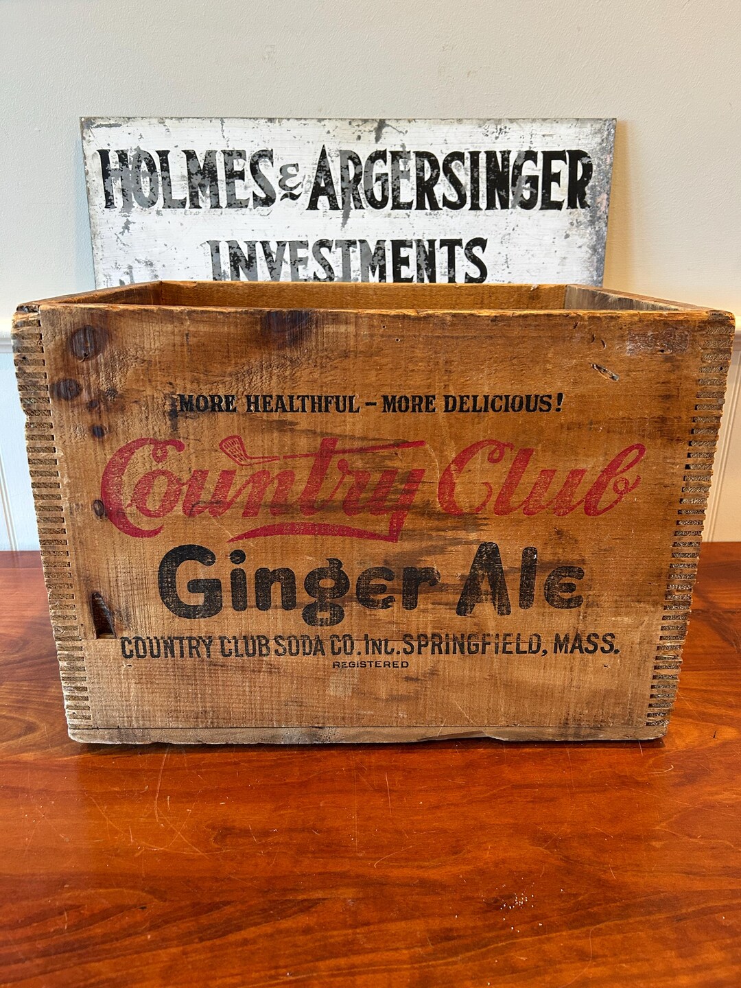 Vintage Country Club Ginger Ale Wood Crate - Springfield, MA ...