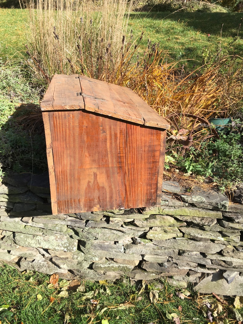 Antique Grain Bin Vintage Wooden Grain Bin Antique Wood Box Etsy