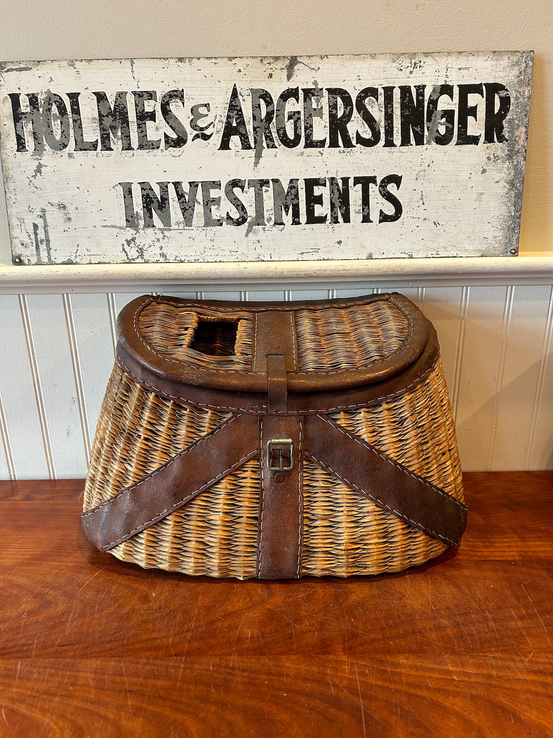 Antique Fishing Creel Vintage Fishing Creel Vintage Cabin Decor Vintage