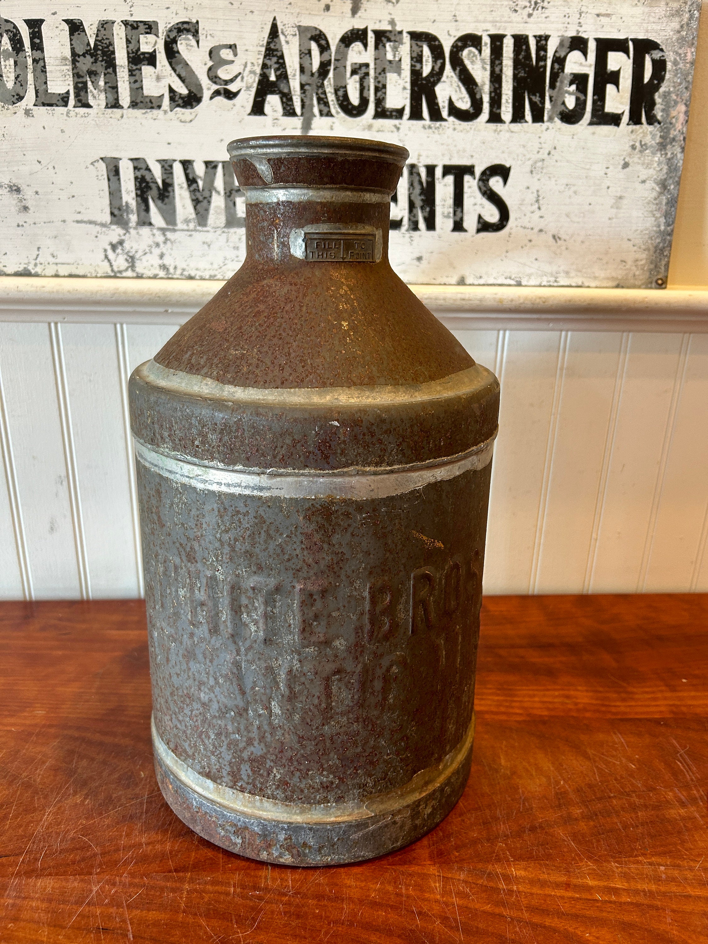Vintage White Bros. Milk Can: 8 Quart Farmhouse Decor - Etsy