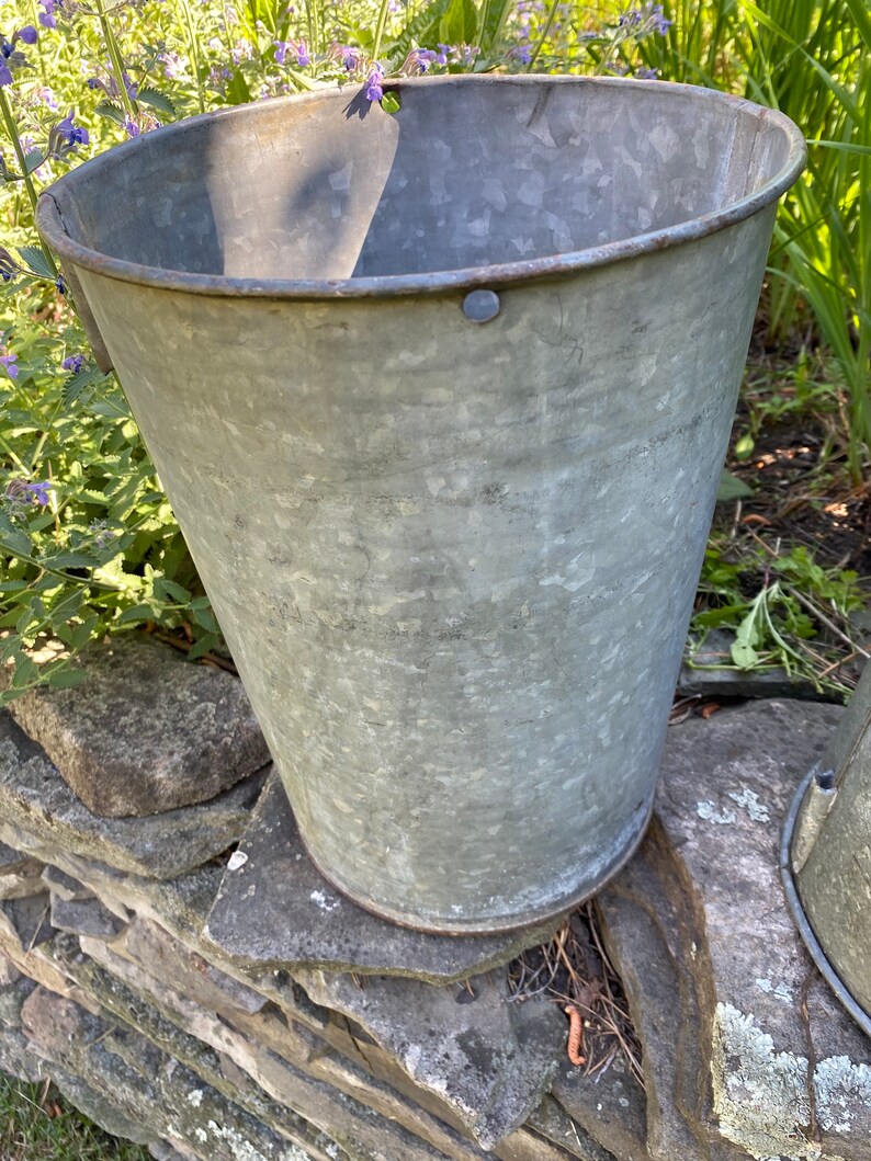Vintage Sap Buckets Sap Buckets Vermont Galvanized Sap Buckets Etsy