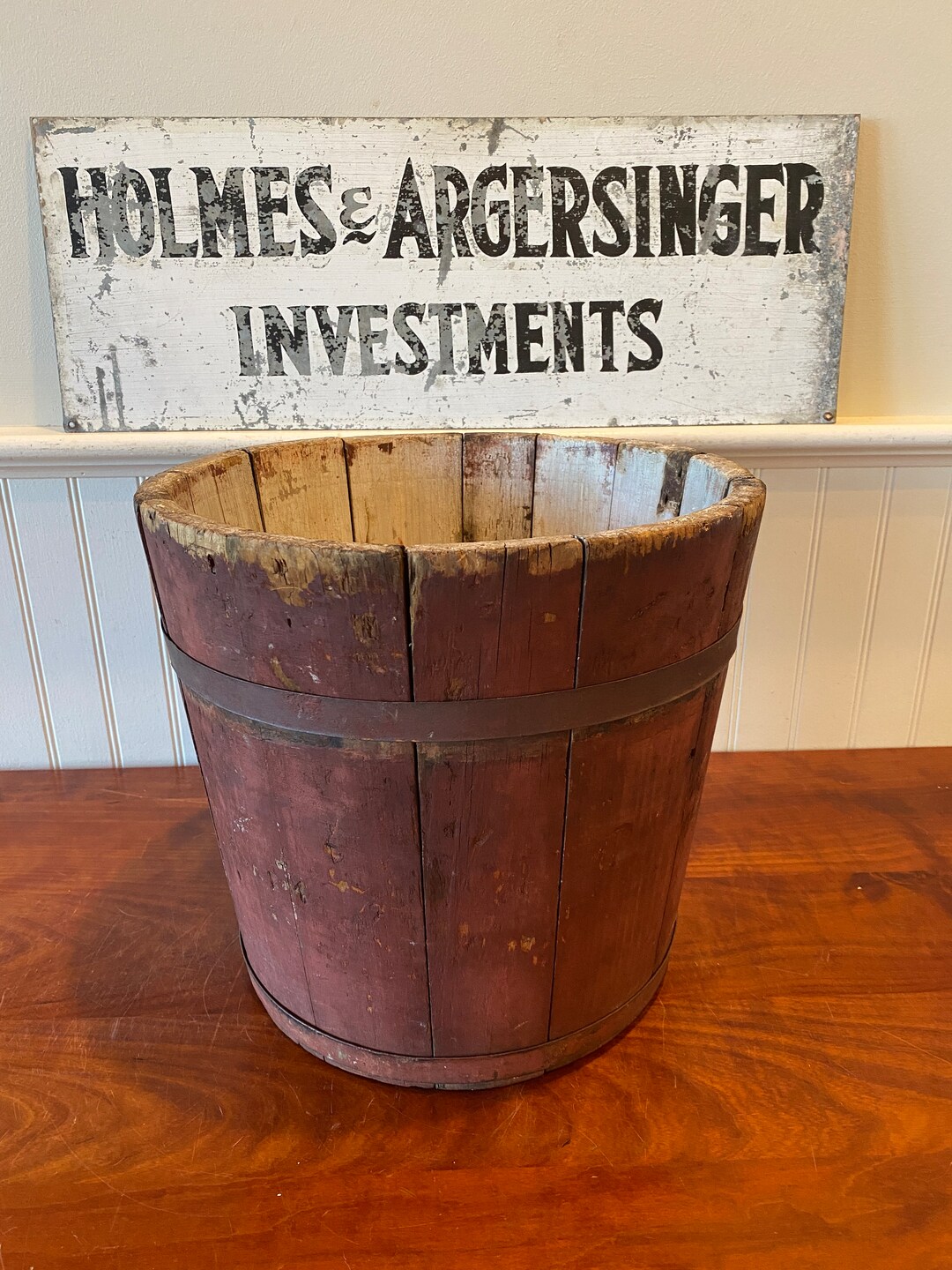 Wooden Bucket Stave Primitive Bucket Sap Bucket Sugar Bucket Etsy