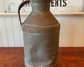 Vintage Milk Can Cream Can Milk Pail Milk Bucket Milk Can Cream Can Vintage Milk Pail Farmhouse Decor Vintage Farm Decor Flower Vase