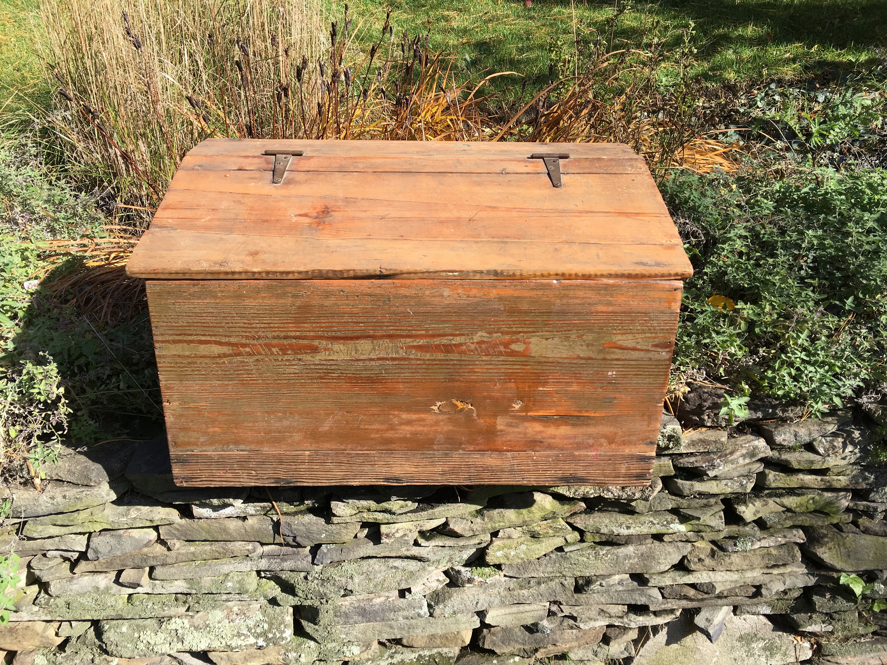 Antique Grain Bin Vintage Wooden Grain Bin Antique Wood Box Etsy