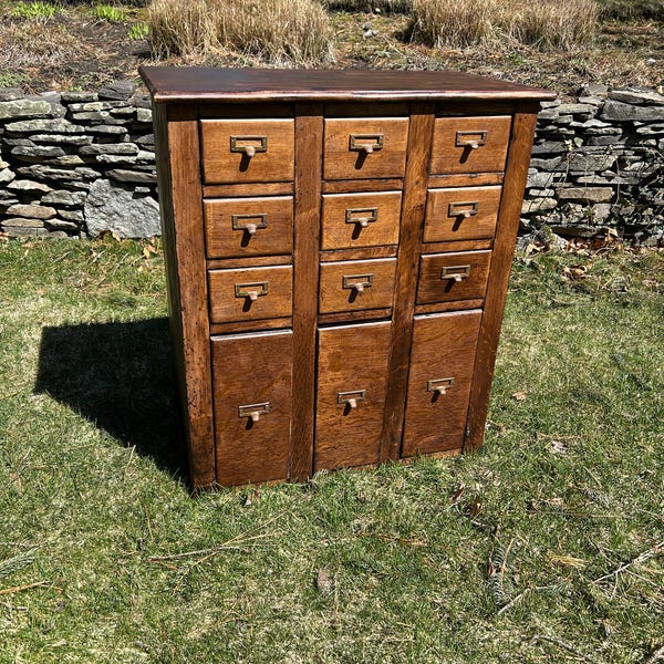Card Catalog Table Etsy