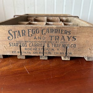 Vintage Wood Crate Antique Crate -  Antique Star Egg Carrier Crate Country Store Display Vintage Farm Crate Vintage Wooden Egg Crate Vintage