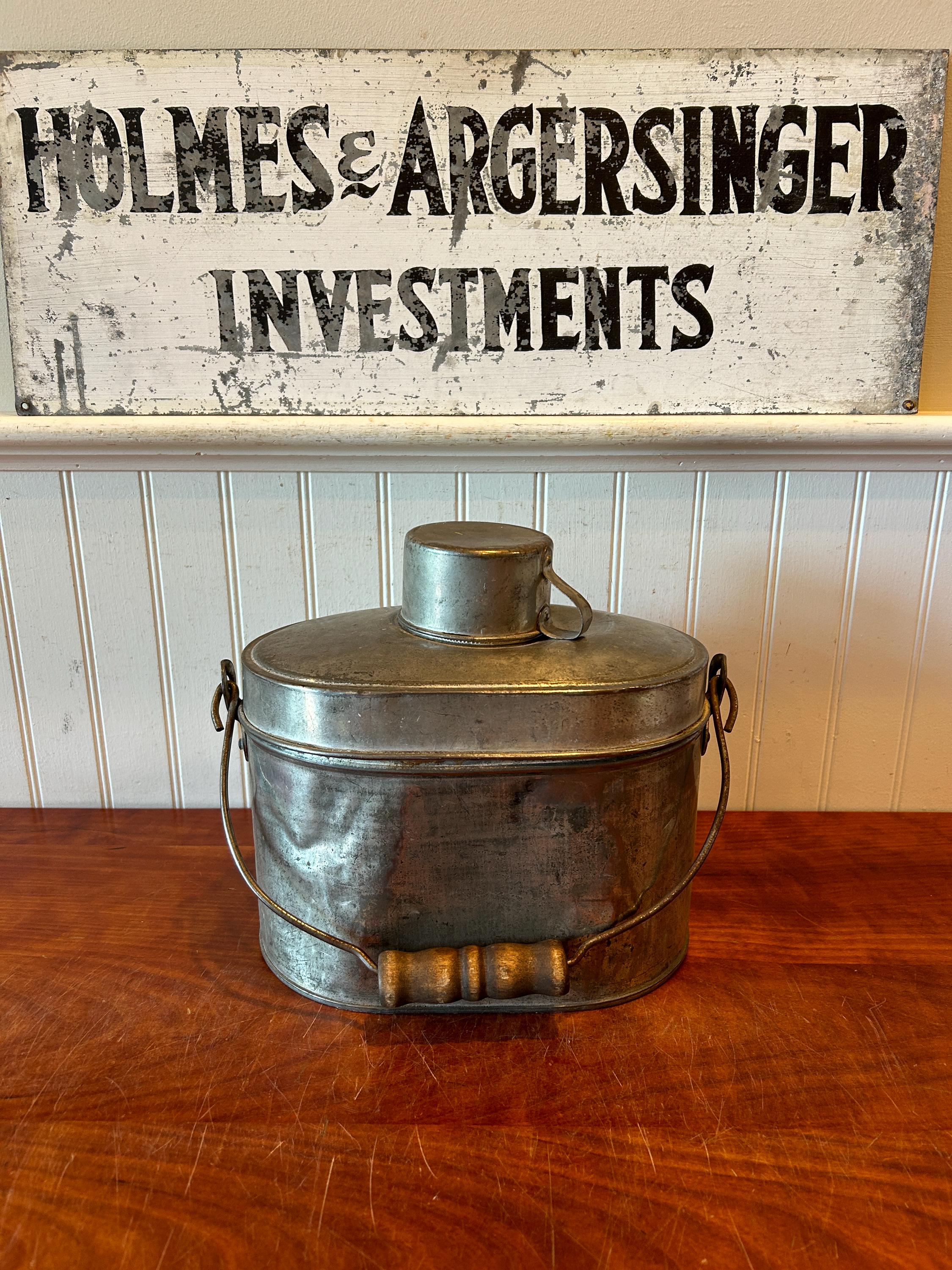 Antique Lisk Coal Miner's Lunch Pail: Rustic Metal Lunch Box - Etsy