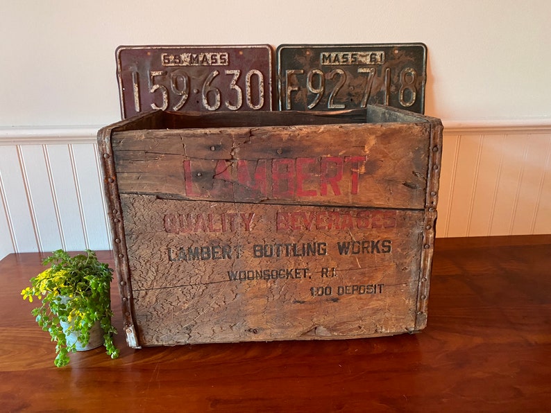 Vintage Wooden Crate Woonsocket Rhode Island Advertising ...