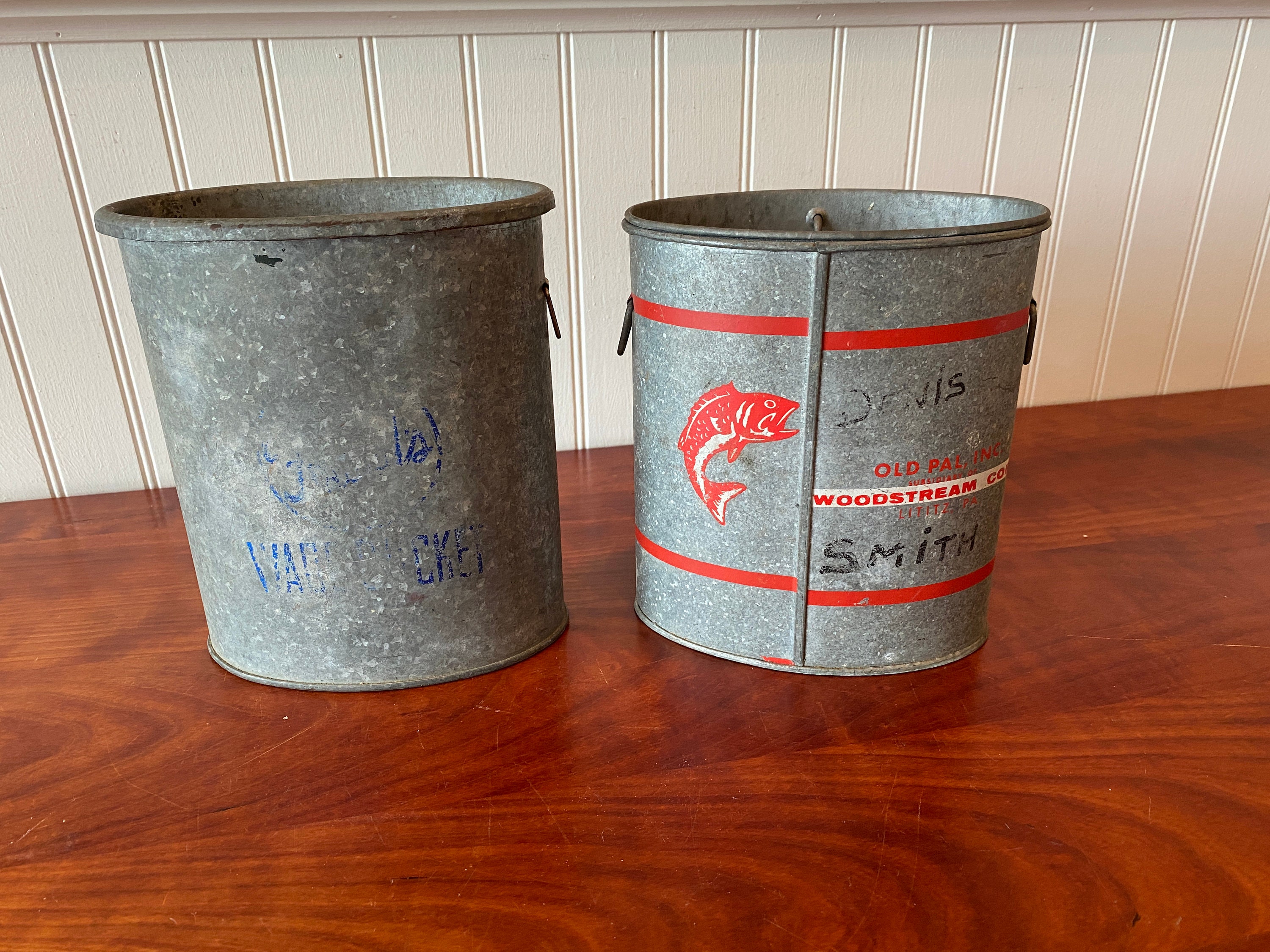 Vintage Bait Bucket Vintage Bait Pail Vintage Oval Old Pal Etsy