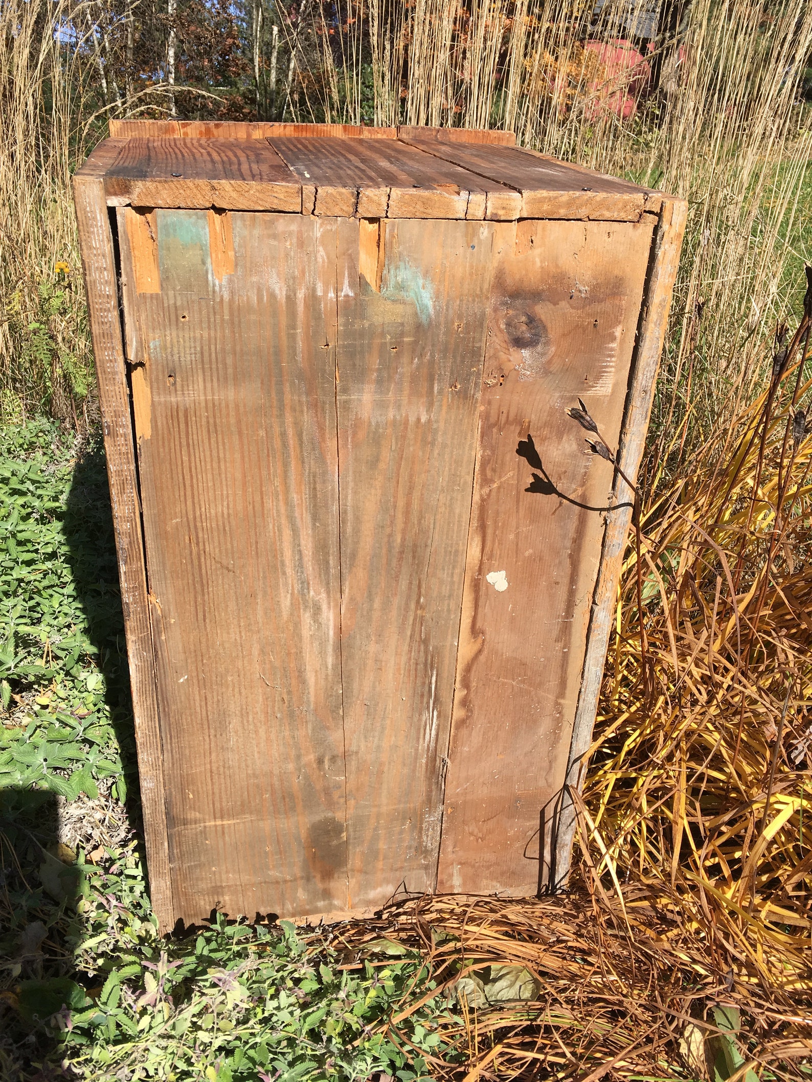 Antique Grain Bin Vintage Wooden Grain Bin Antique Wood Box Etsy