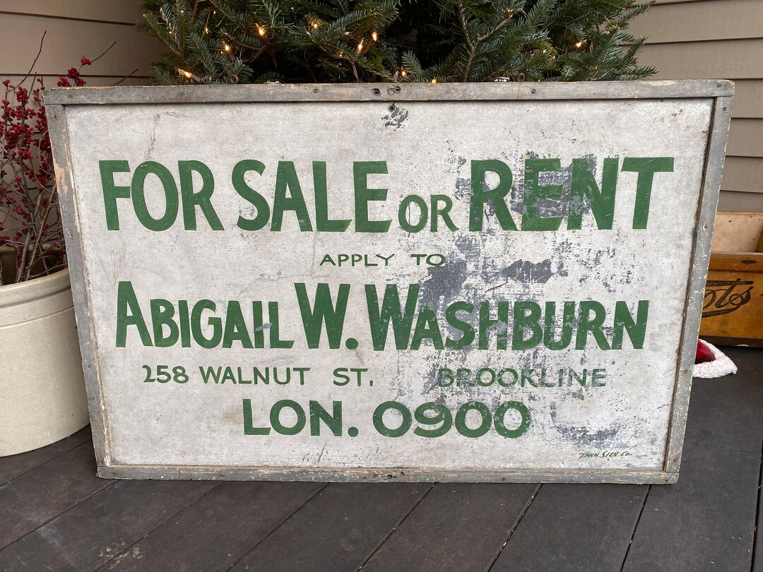 Vintage Trade Sign Real Estate Sign Metal Sign Vintage Real Estate Sign