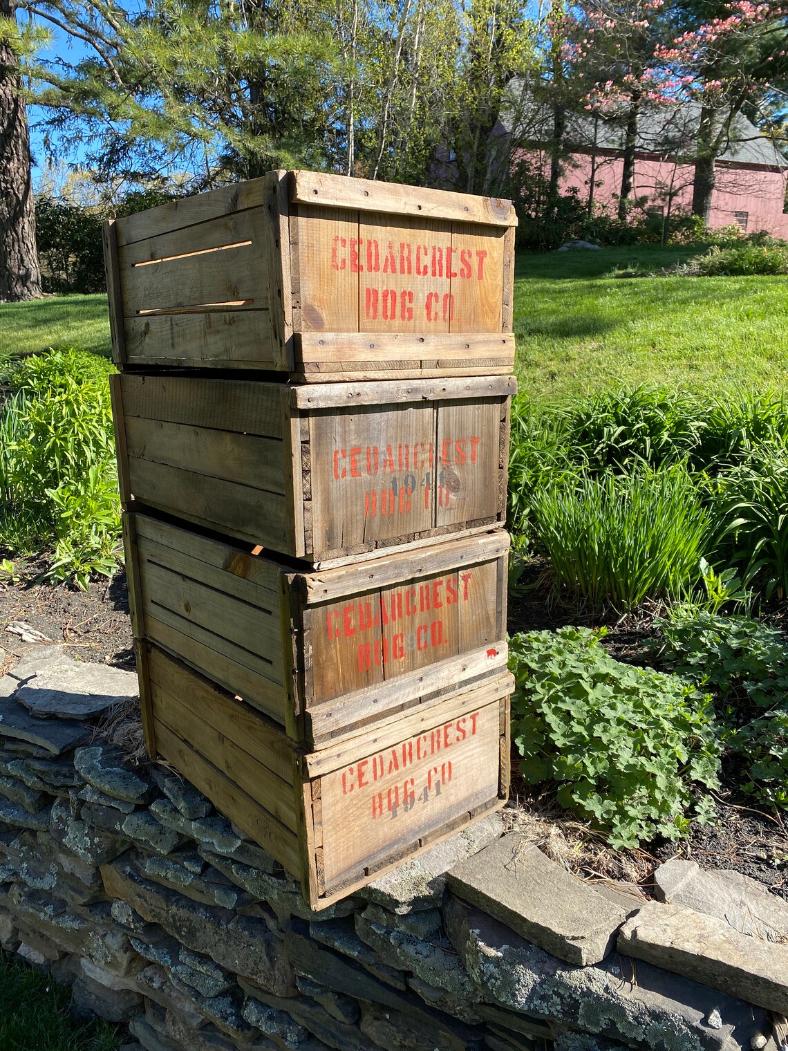 Vintage Wooden Cranberry Crate Vintage Cranberry Box Etsy