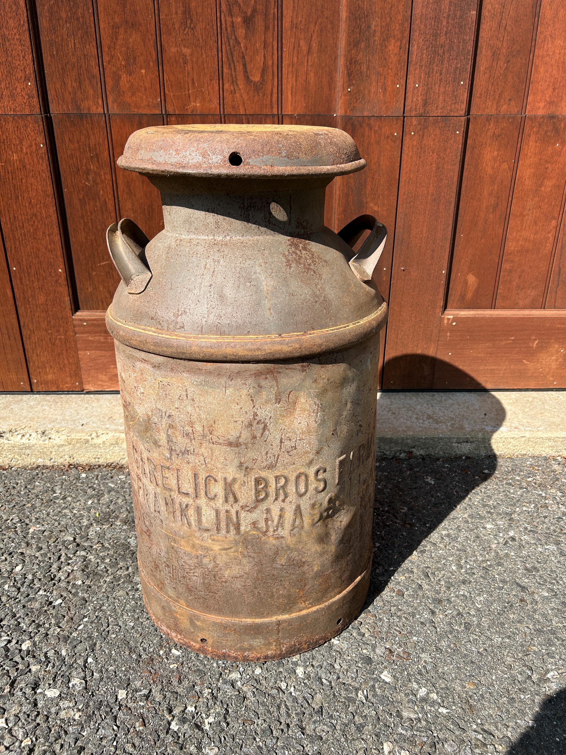 【希少ビンテージ】DAIRY KING ミルククレート Vintage 10 Gallon Milk Can: Garelick Bros Franklin MA, United