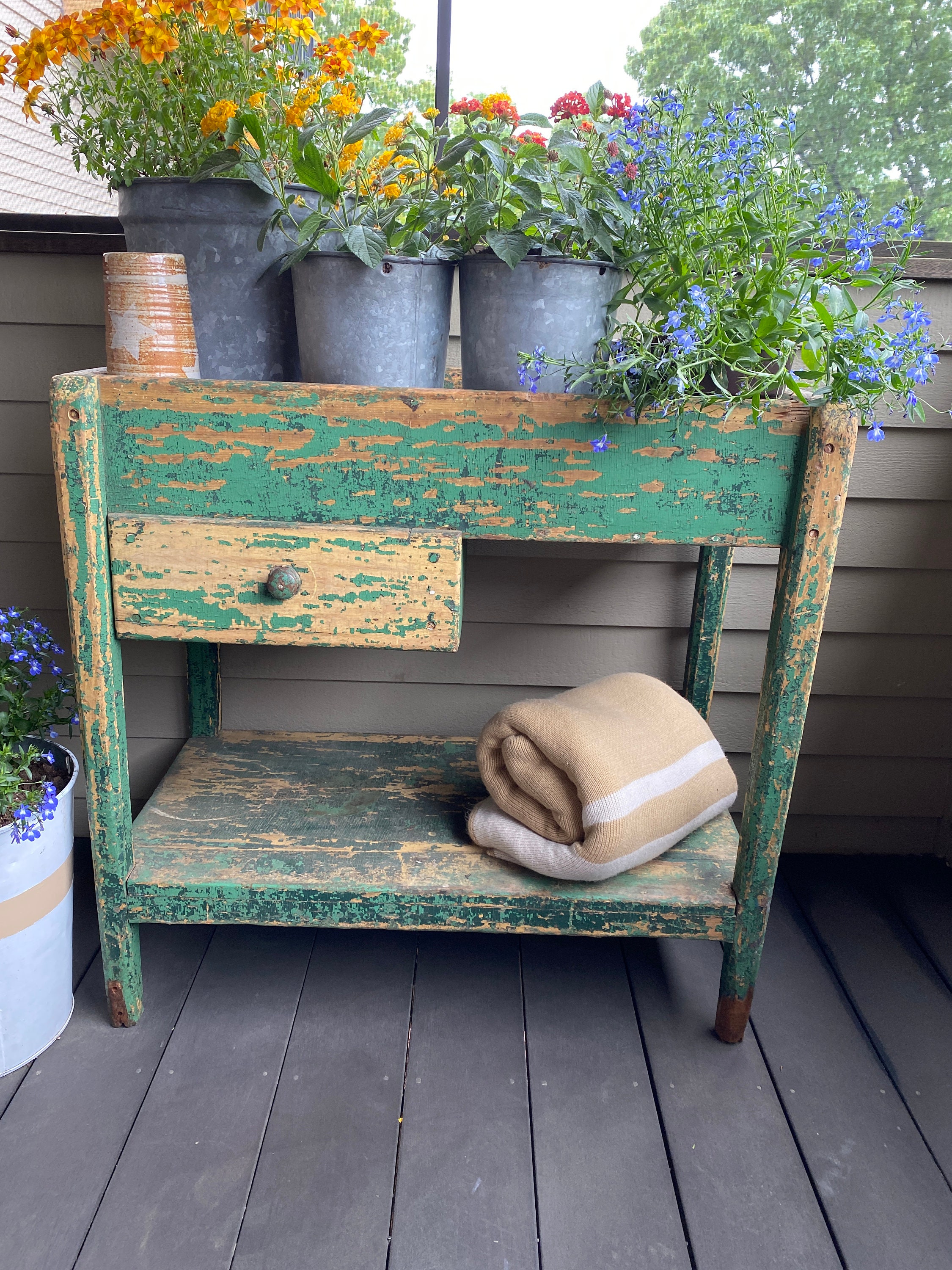 Lavabo seco antiguo Lavabo seco único Lavabo de madera | Etsy