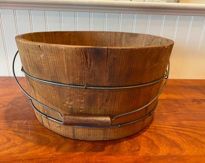 Wooden Bucket Stave Primitive Bucket Wood Bucket Sugar Bucket Original