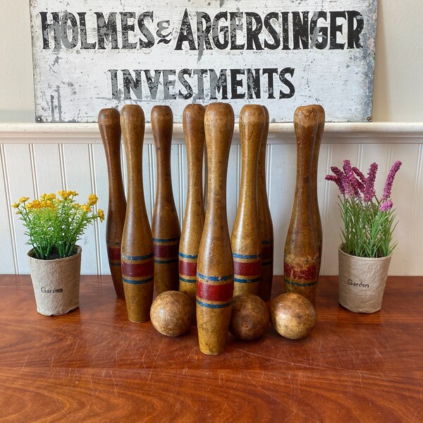 Antique Bowling Etsy