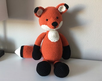 Fox large crochet handmade toy