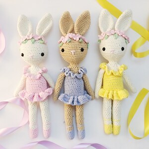 Ballerina bunny crochet handmade toy image 8