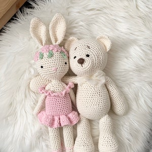 Ballerina bunny crochet handmade toy image 6