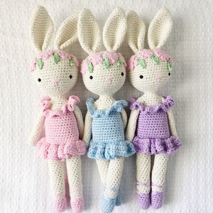 Ballerina bunny crochet handmade toy