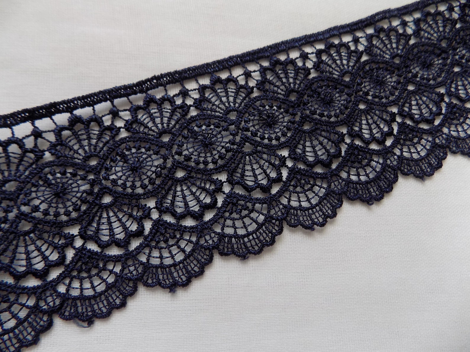 Navy Blue Venise Lace Trim by the Yard Etsy Australia