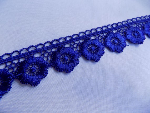 Blue lace trim sale by the yard