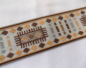 Brown Curtain trim tape, 55 mm wide woven ribbon trim by the yard, Tape trim for curtains